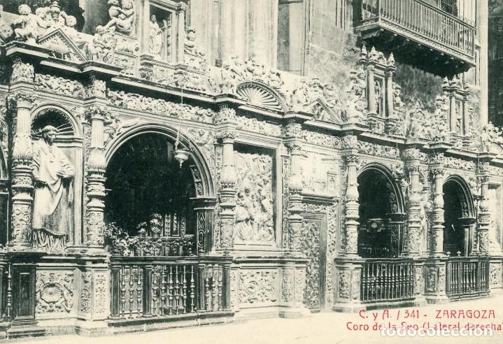 Postales: POSTAL. ZARAGOZA. CORO DE LA SEO. 341 - Foto 1