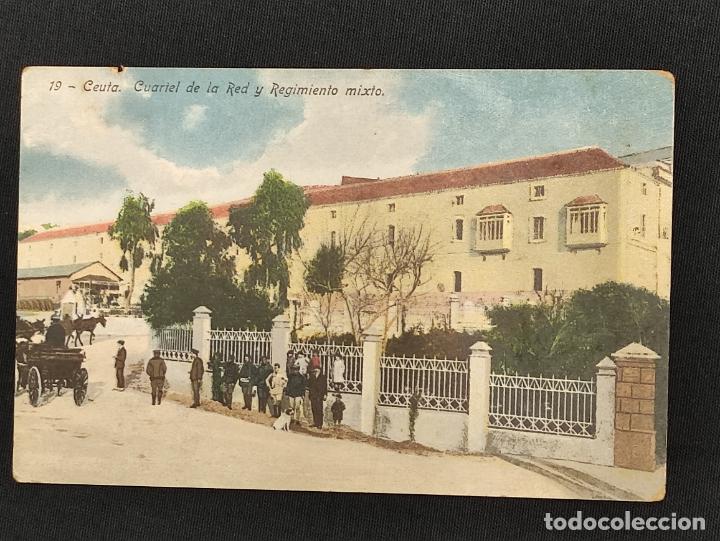 Postales: POSTAL - CEUTA - CUARTEL DE LA RED Y REGIMIENTO MIXTO - - Foto 1