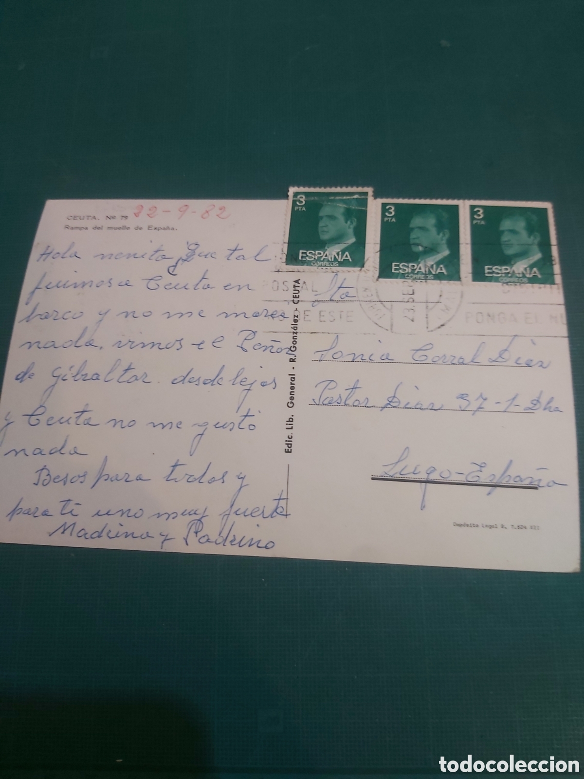 Postales: 1982 Ceuta rampla del muelle de Espa&ntilde;a - Foto 2