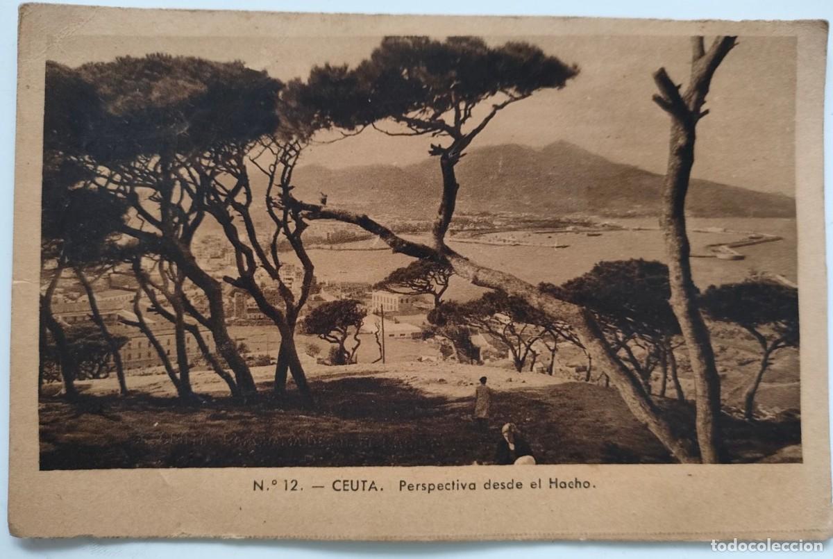 Postales: CEUTA PERSPESTIVA DESDE EL HACHO - Foto 1