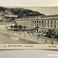 Postales: CEUTA POSTAL NO.99, UNA VISTA DE CEUTA. MONTE HACHO. FOTO RUBIO.. (A.1955) CÍRCULADA. Lote 403162309