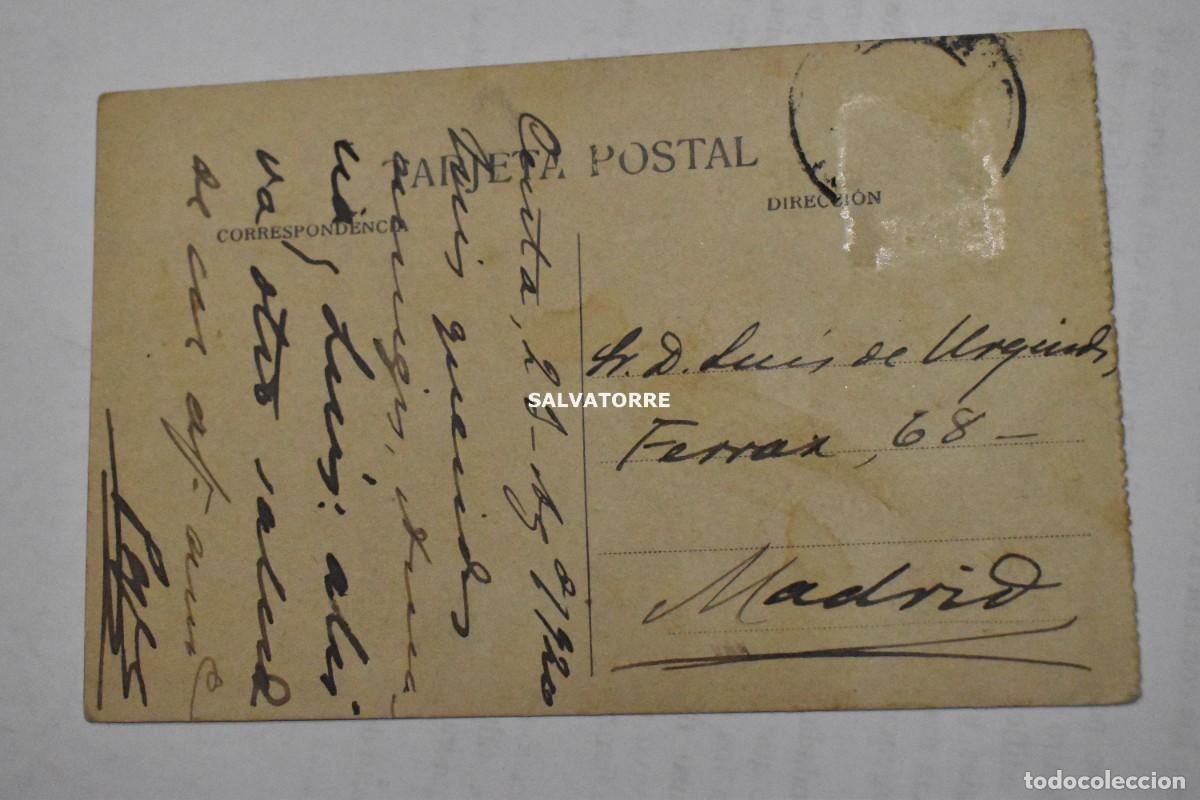 Postales: CEUTA CUARTEL DE INTENDENCIA CIRCULADA 1920 - Foto 2