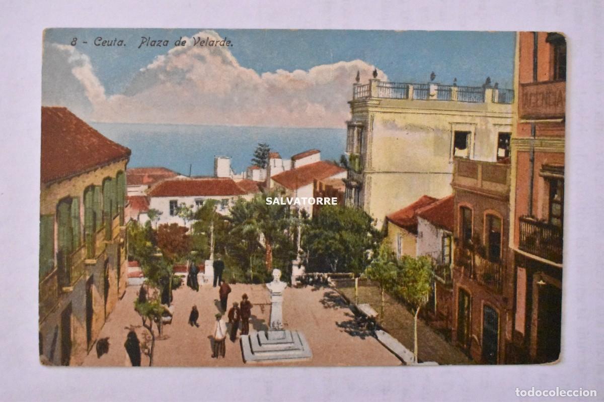 Postales: ANTIGUA POSTAL CEUTA PLAZA DE VELARDE 8 - Foto 1