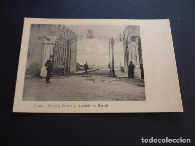 Postales: CEUTA PRIMERA PUERTA Y AVENIDA DE BERNAL - Foto 1