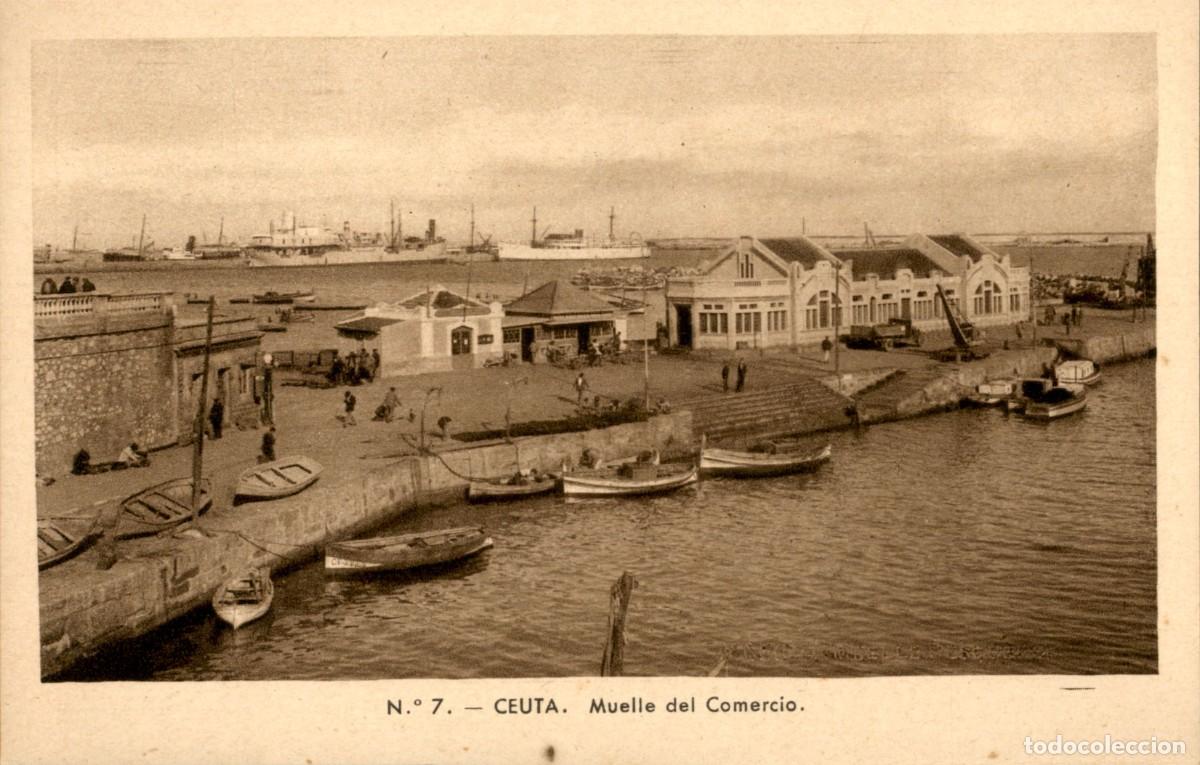 Postales: Ceuta - Muelle del comercio - Ediciones M. Arribas - Foto 1