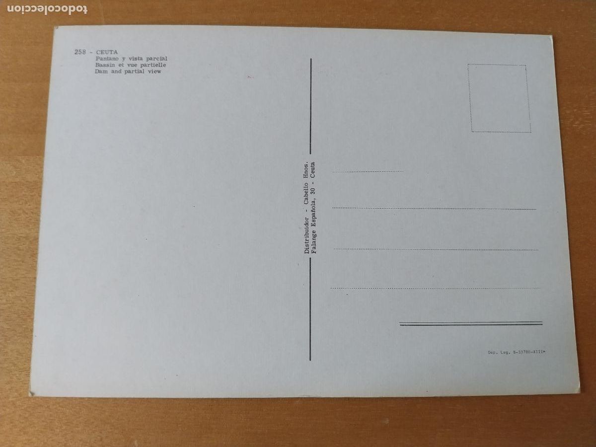 Postales: CEUTA PANTANO ED CABELLO 258 SC - Foto 2