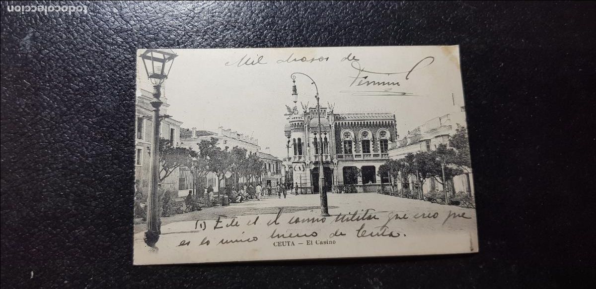 Postales: CEUTA EL CASINO FECHADA 1914 - Foto 1