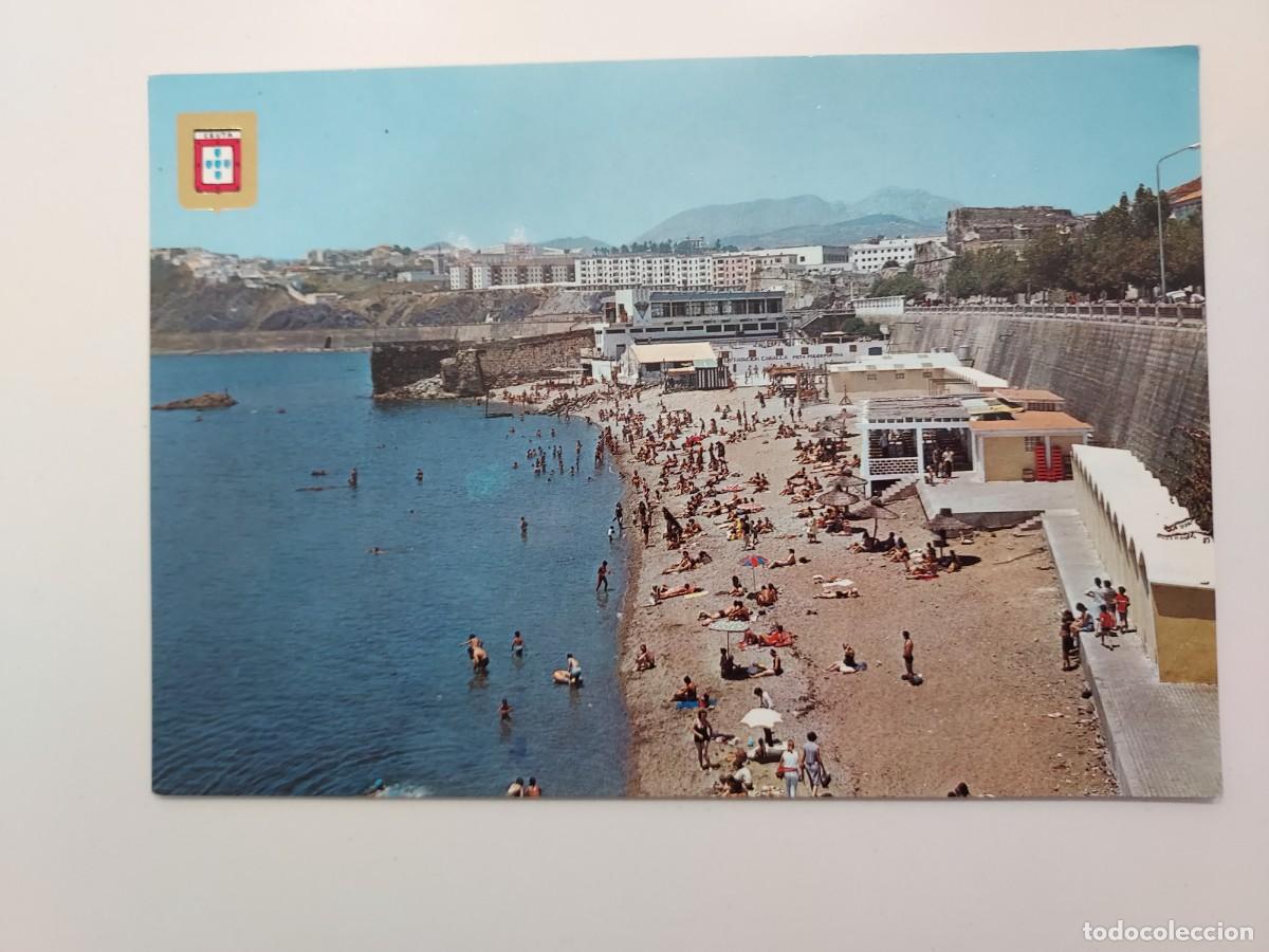 Postales: POSTAL CEUTA PLAYA DE LA RIVERA. SIN CIRCULAR. 1970 - Foto 1