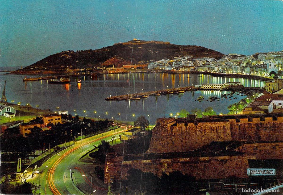 Postales: Postal de Ceuta Nocturno desde la Avenida de &Aacute;frica