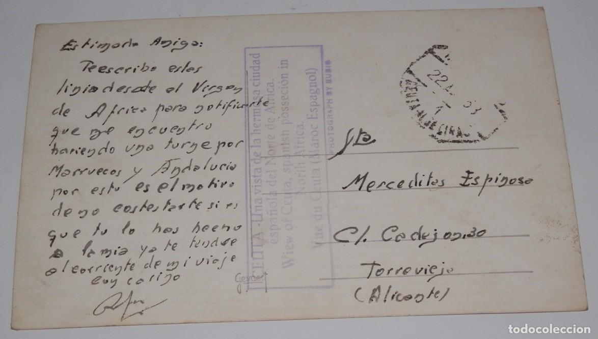 Postales: ANTIGUA TARGETA POSTAL DE CEUTA - Foto 2