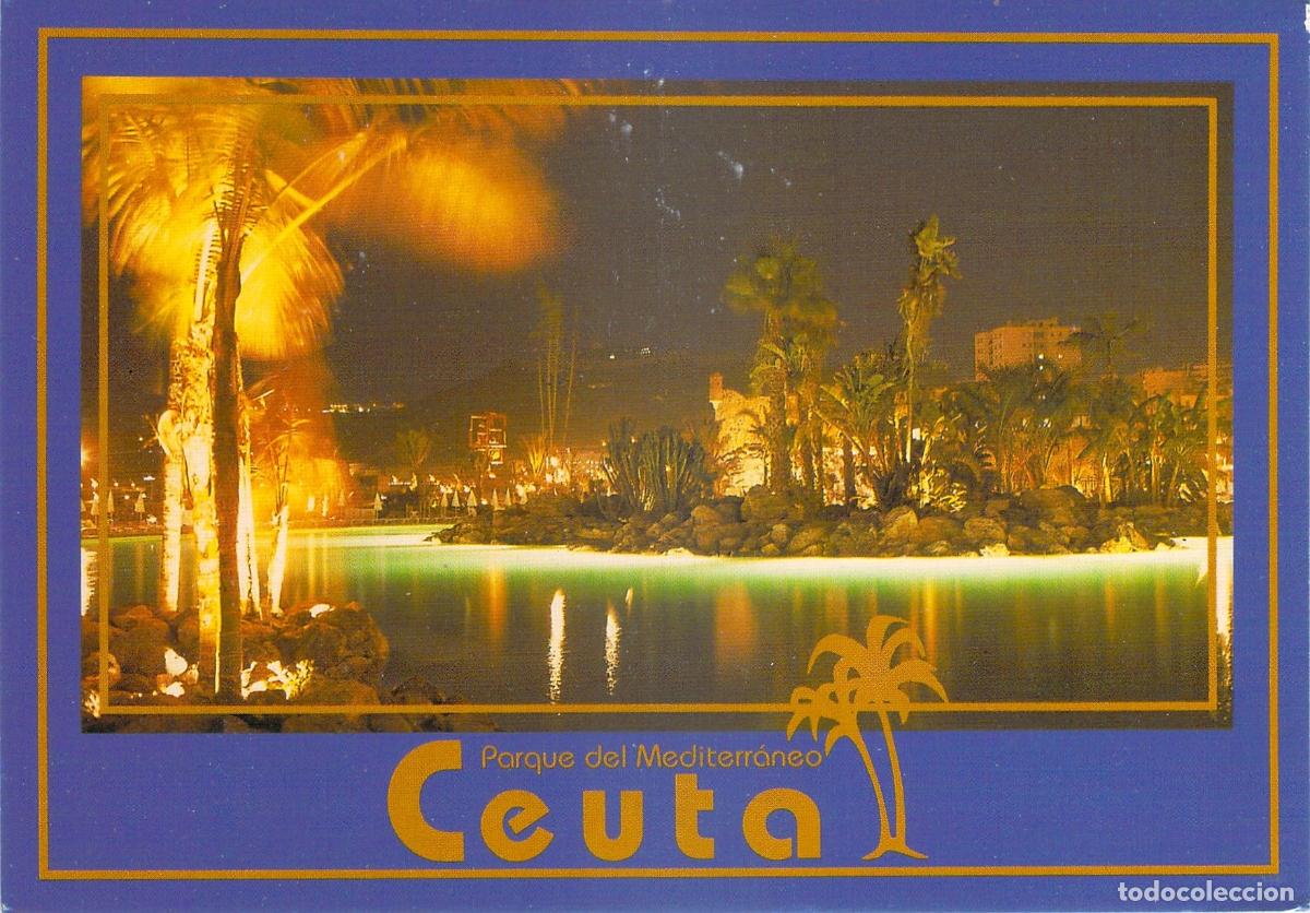 Postales: Postal de Ceuta - Parque Mar&iacute;timo del Mediterr&aacute;neo Vista Nocturna