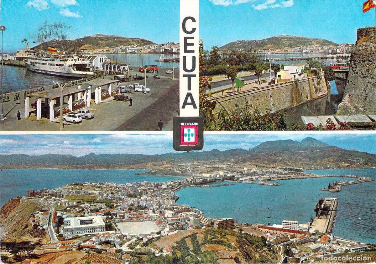Postales: Postal de Ceuta con vistas panor&aacute;micas de la ciudad y puerto