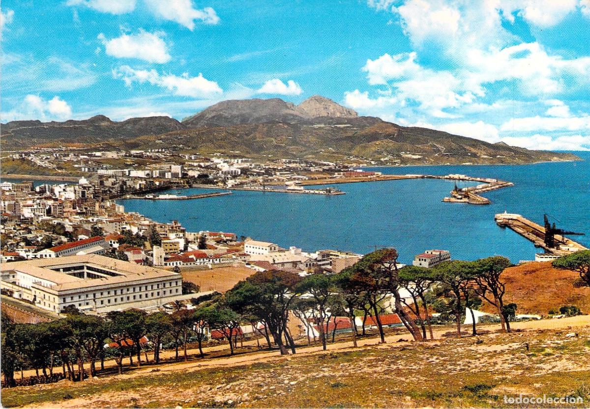 Postales: Postal de Ceuta: Vista general del puerto y la bah&iacute;a