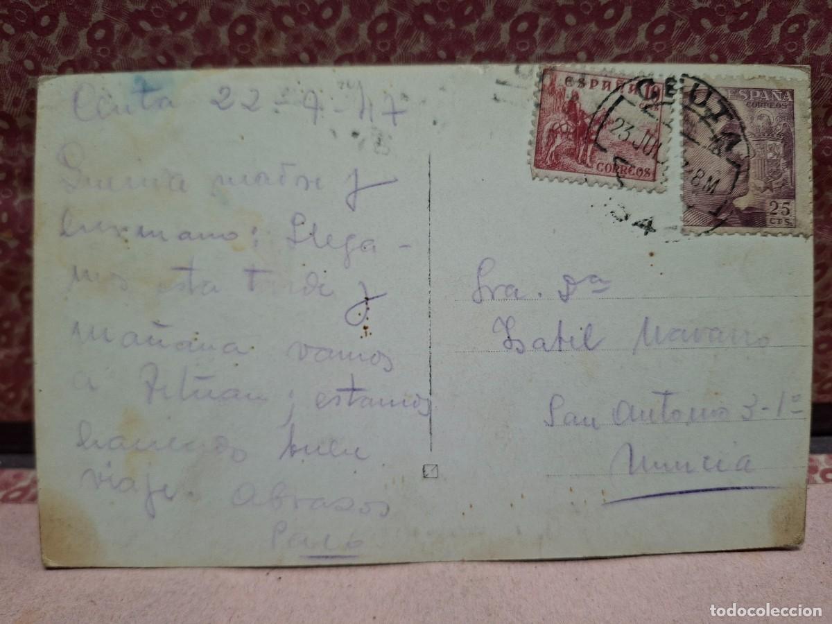 Postales: ANTIGUA POSTAL CEUTA 1947 - Foto 2
