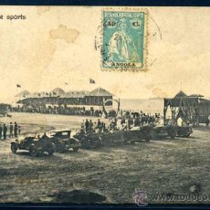 Postales: PORTUGAL, ANGOLA. CAMPO DE SPORTS. CARRERA DE COCHES 1929