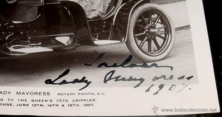 OLD PHOTO POSTCARD AUTOGRAPH - ANTIGUA POSTAL CON AUTOGRAFOS DE - THE LORD MAYOR AND THE LADY MAYOR (Postales - Postales Temáticas - Coches y Automóviles)