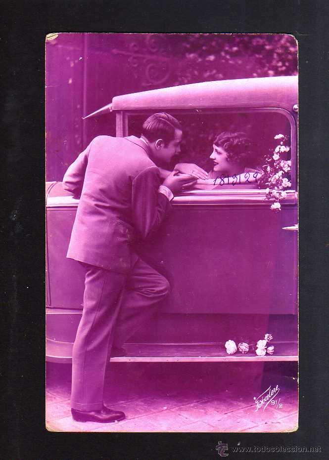 Postales: Postal rom&aacute;ntica. Circulada 1929. - Foto 1