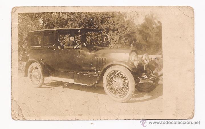 Postales: POSTAL COCHE ANTIGUO CON CH&Oacute;FER / SIN USAR - Foto 1
