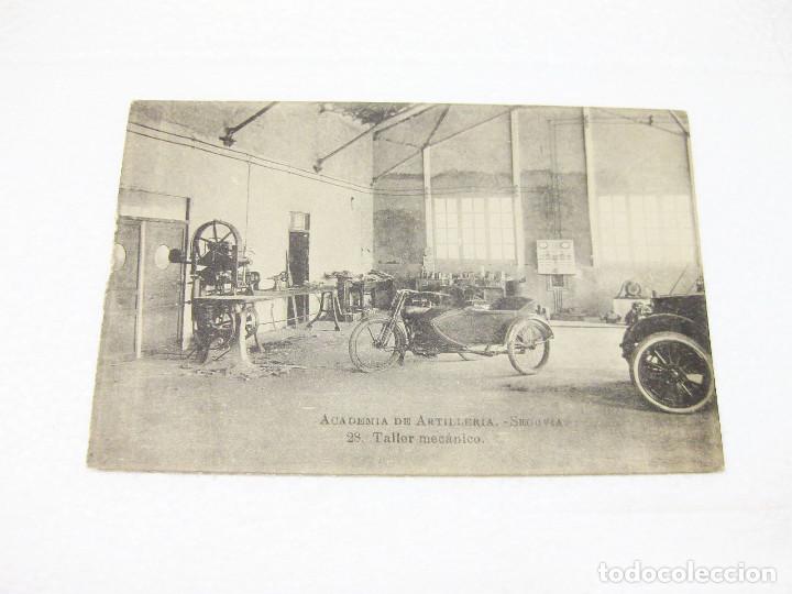 Postales: Tarjeta Postal Academia de Artillería. 28. Taller Mecánico. Motocicleta Harley Davidson. - Foto 1 - 219546396