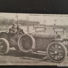 Postales: LOTE AB 30-330 POSTAL FRANCESA GRAN PRIX 1908 AUTOMOVILES BAYARD- CLEMENT PILOTO GABRIEL. Lote 311814553
