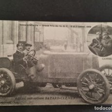 Postales: LOTE AB 30-330 POSTAL FRANCESA GRAN PRIX 1908 AUTOMOVILES BAYARD- CLEMENT PILOTO VICTOR RIGAL. Lote 311824063