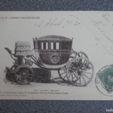 Cartes Postales: SERIE LITERAS Y COCHES REALES COCHE BODAS FERNANDO VII POSTAL ANTERIOR A 1905. Lote 374566914