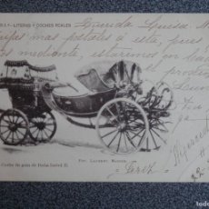 Cartes Postales: SERIE LITERAS Y COCHES REALES COCHE GALA DOÑA ISABEL II POSTAL ANTERIOR A 1905. Lote 374567024
