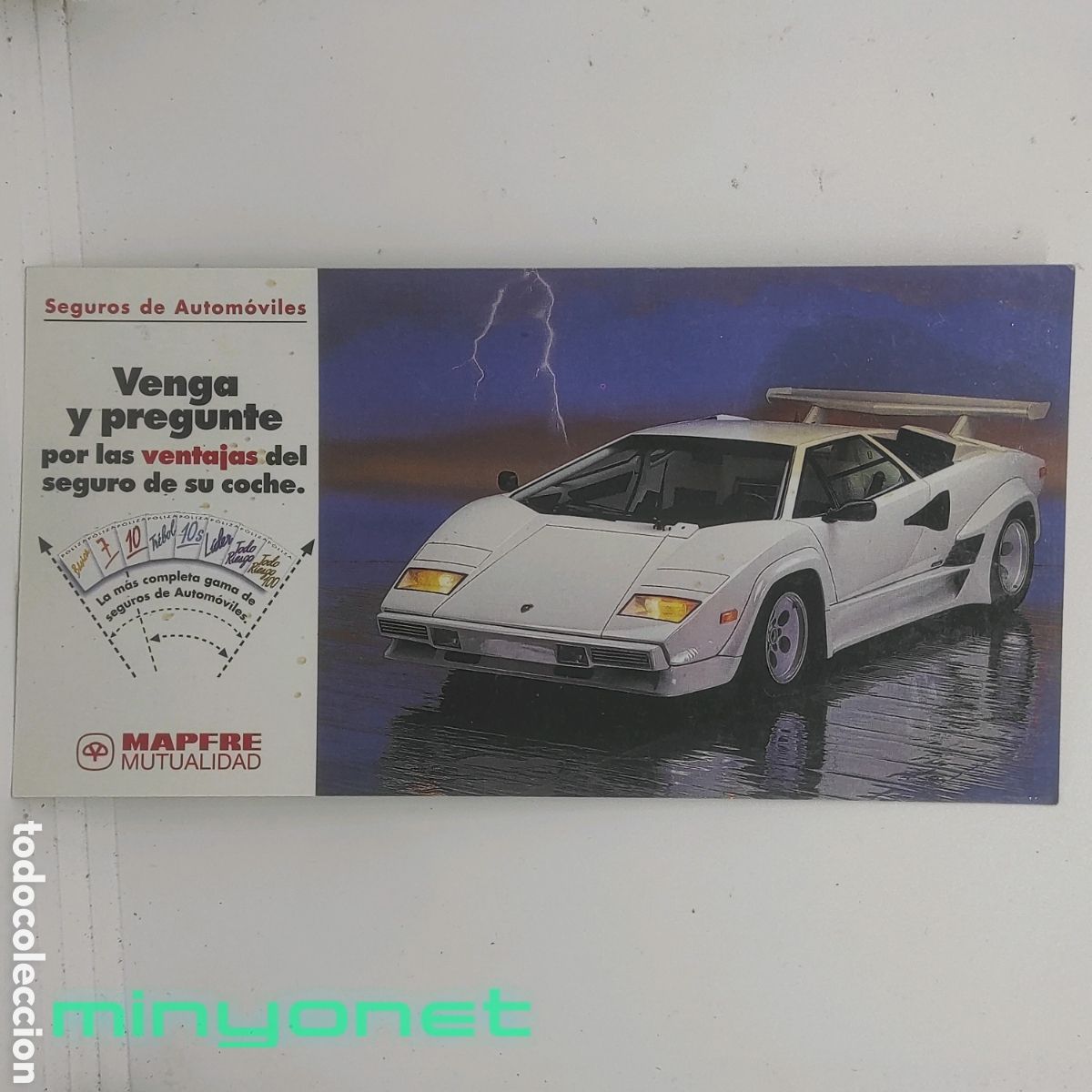 Postales: Postal Mapfre Lamborghini Countach - Foto 1