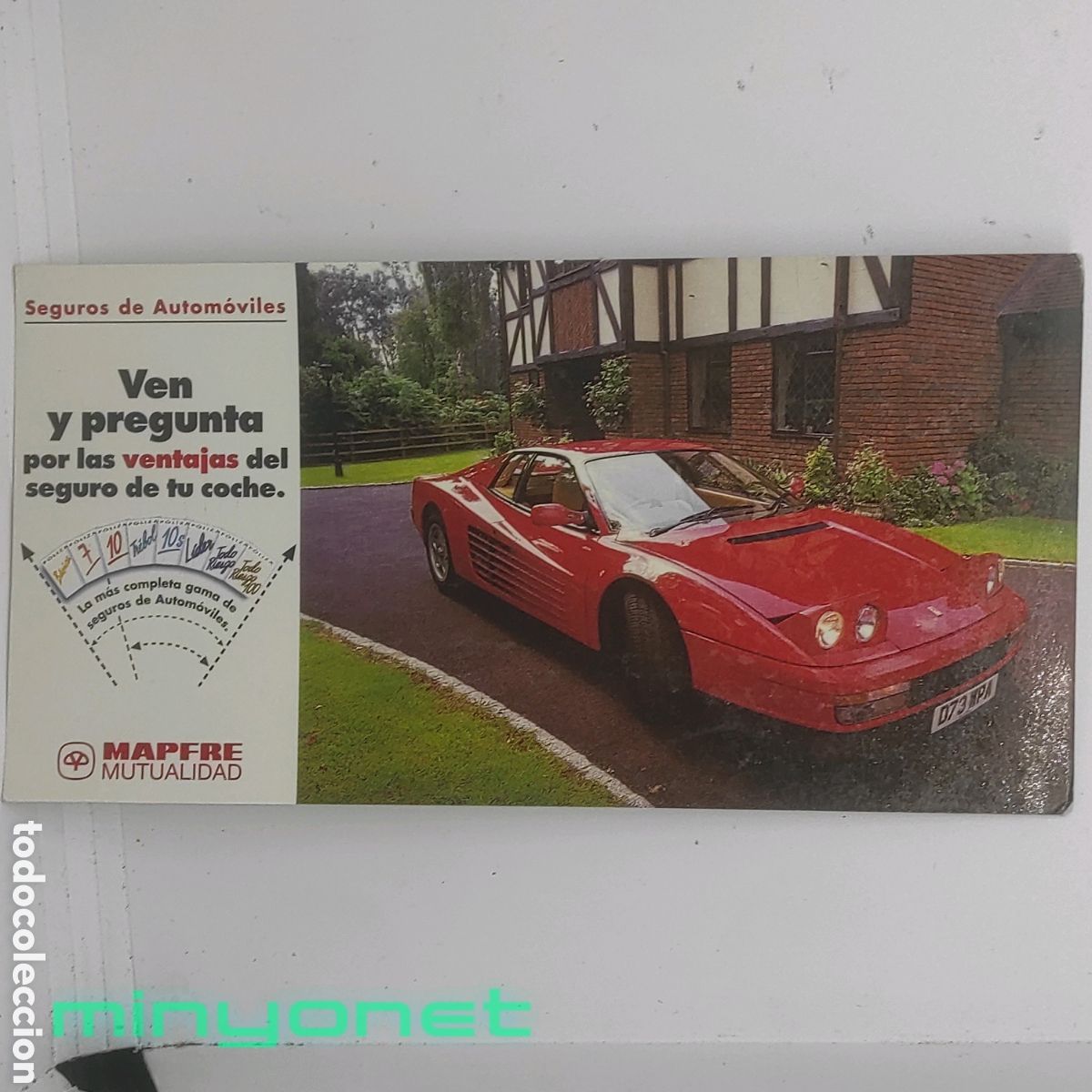 Postales: Postal Mapfre Ferrari Testarossa - Foto 1