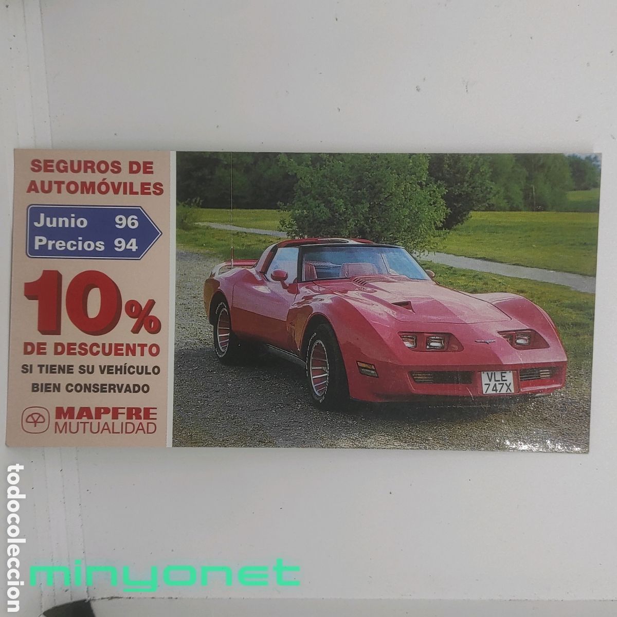 Postales: Postal Mapfre Chevrolet Corvette - Foto 1