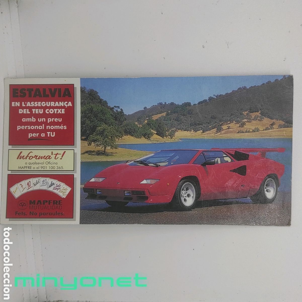 Postales: Postal Mapfre Lamborghini Countach - Foto 1