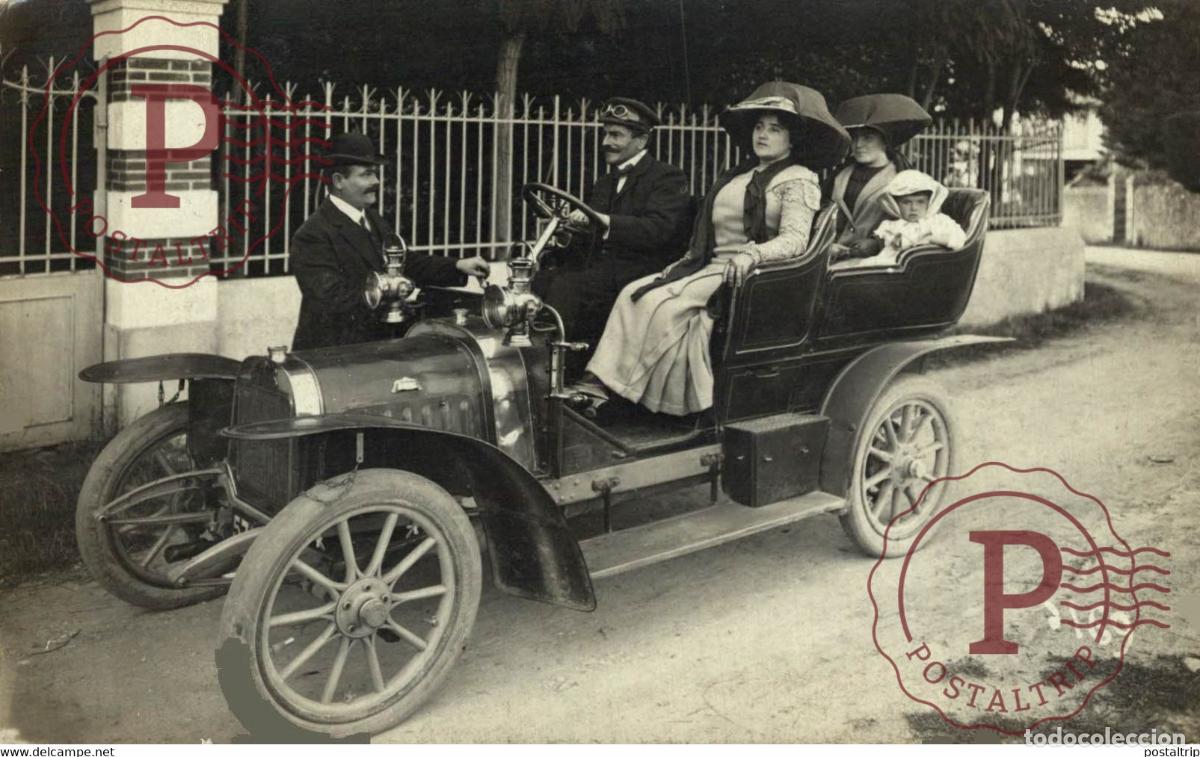 Cartes Postales: LION PEUGEOT CARTE PHOTO RPPC MOTER CAR COCHES Bryan Goodman Collection