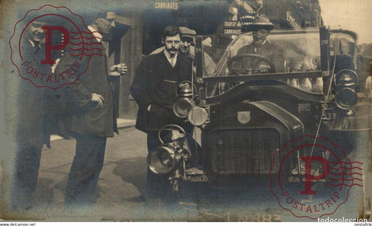 Postais: ADAMS BRITISH LONDON STAM CARTE PHOTO RPPC MOTER CAR COCHES Bryan Goodman Collection