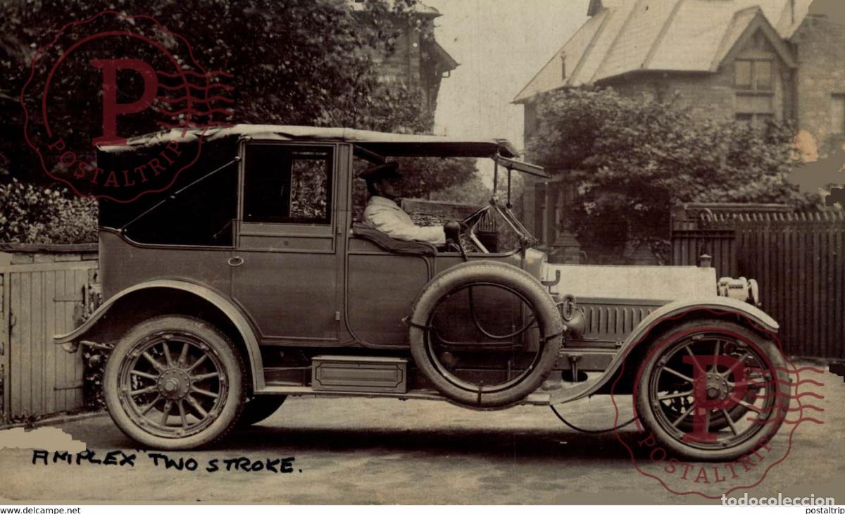 Postcards: RPPC CARTE PHOTO AMPLEX TWO STROKE AMERICAN SIMPLEX USA MOTER CAR COCHES Bryan Goodman Collection