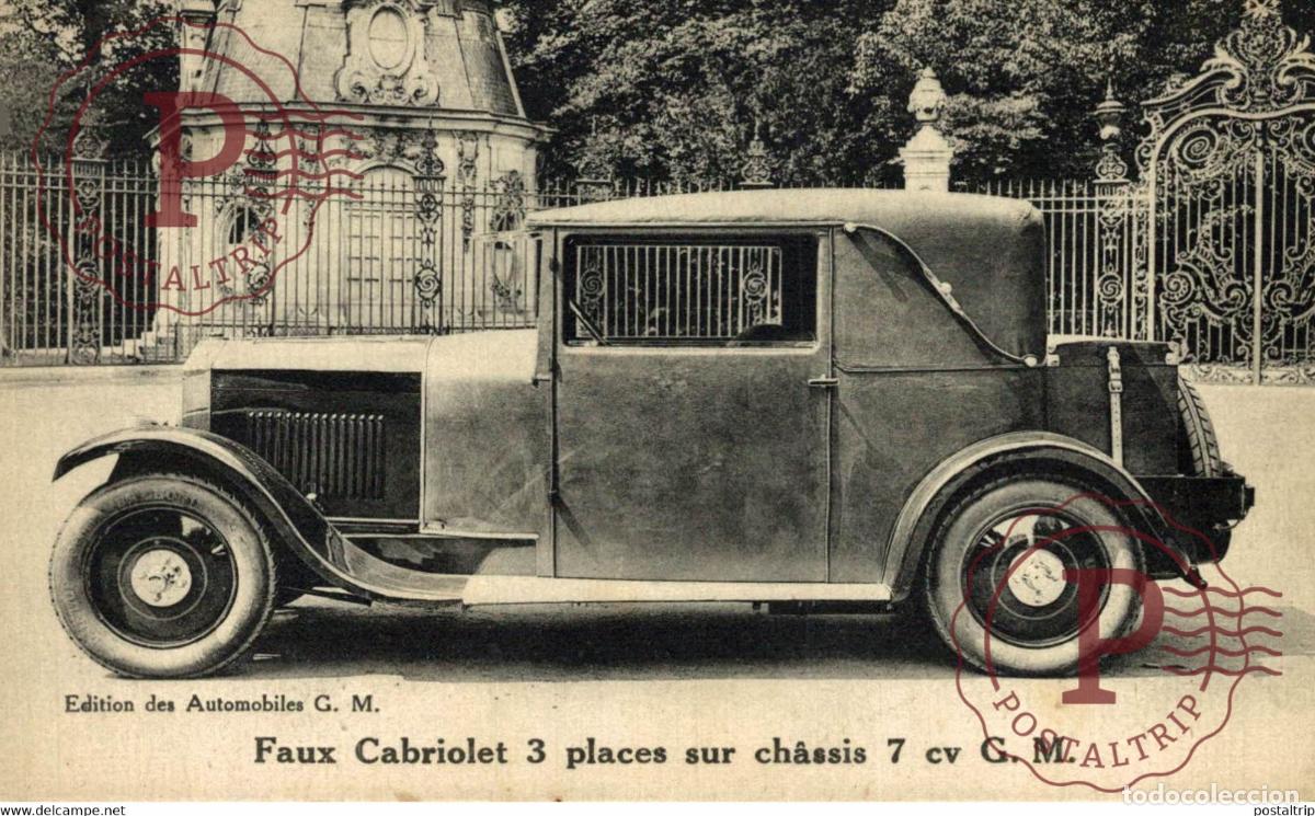 Postkarten: G M GM Automobile Faux Cabriolet 3 places sur chassis 7 cv G M CAR COCHES Bryan Goodman Collect