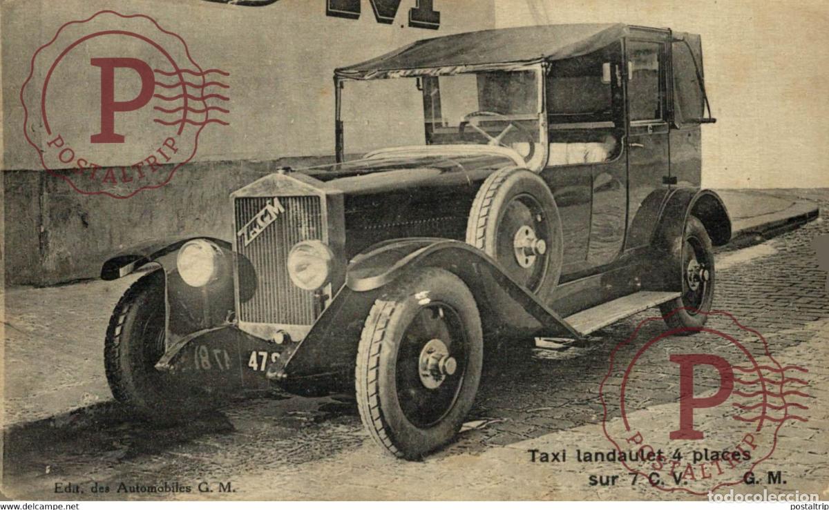 Postkarten: GMVIEILLE CPA TRES RARE - 7 cv G.M. - TAXI LANDAULET CAR COCHES Bryan Goodman Collection