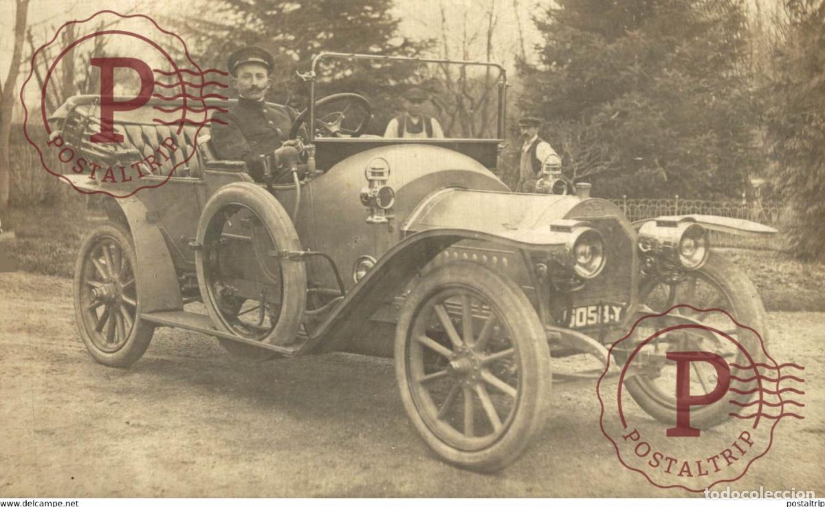 Postcards: RPPC CARTE PHOTO PEUGEOT 1912 DUTCH REGISTRATION CAR COCHES Bryan Goodman Collection