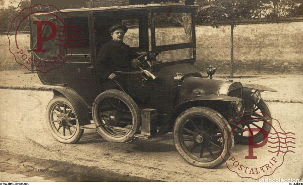 Postcards: RPPC CARTE PHOTO PEUGEOT LION 191011 CAR COCHES Bryan Goodman Collection