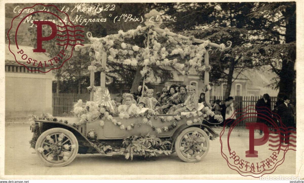 Postcards: RPPC CORSO DU 19 MAI 1922 NIPPONS ET NIPPONES 1ER PRIX LC PHOTO CHAMBON CARS COCHES Bryan Goodman Co