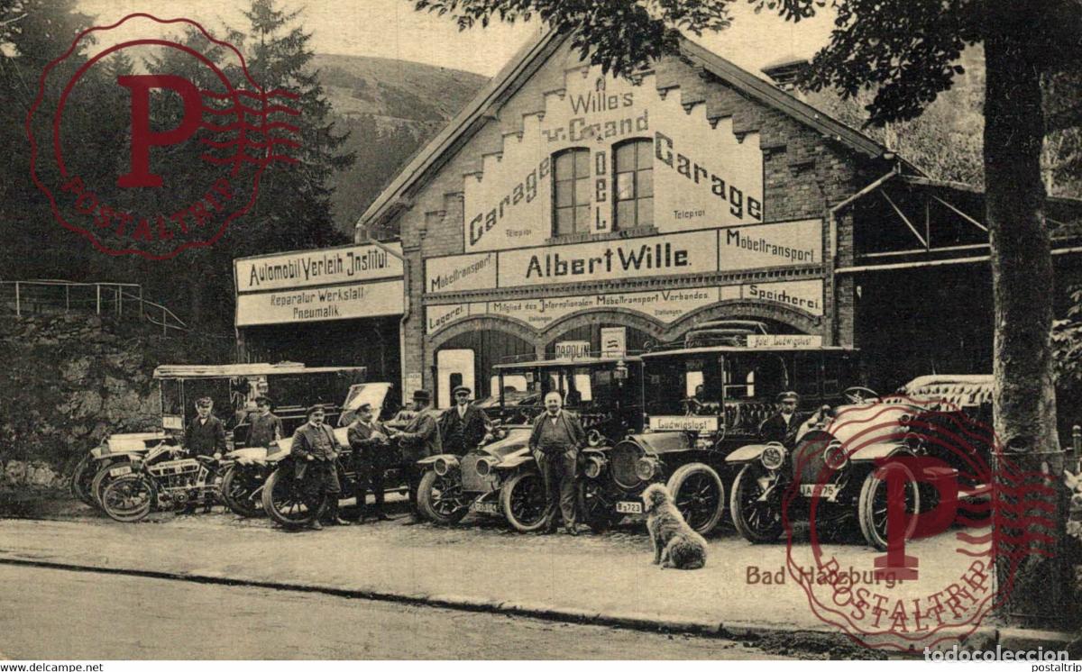 Postcards: BAD HARZBURG ALBERT WILLE GRAND GARAGE