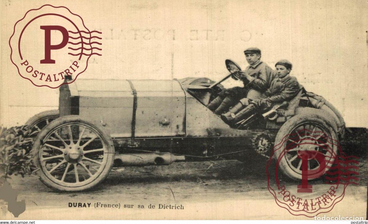 Postales: Automobile - Duray sur sa de Dietrich