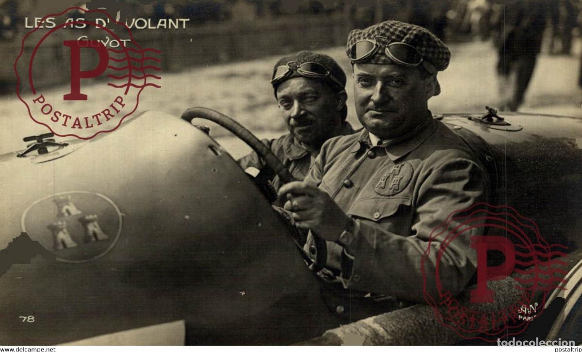 Postales: rppc carte photo AUTOMOBILE LES AS DU VOLANT PILOTE GUYOT GRAND PRIX D EUROPE LYON