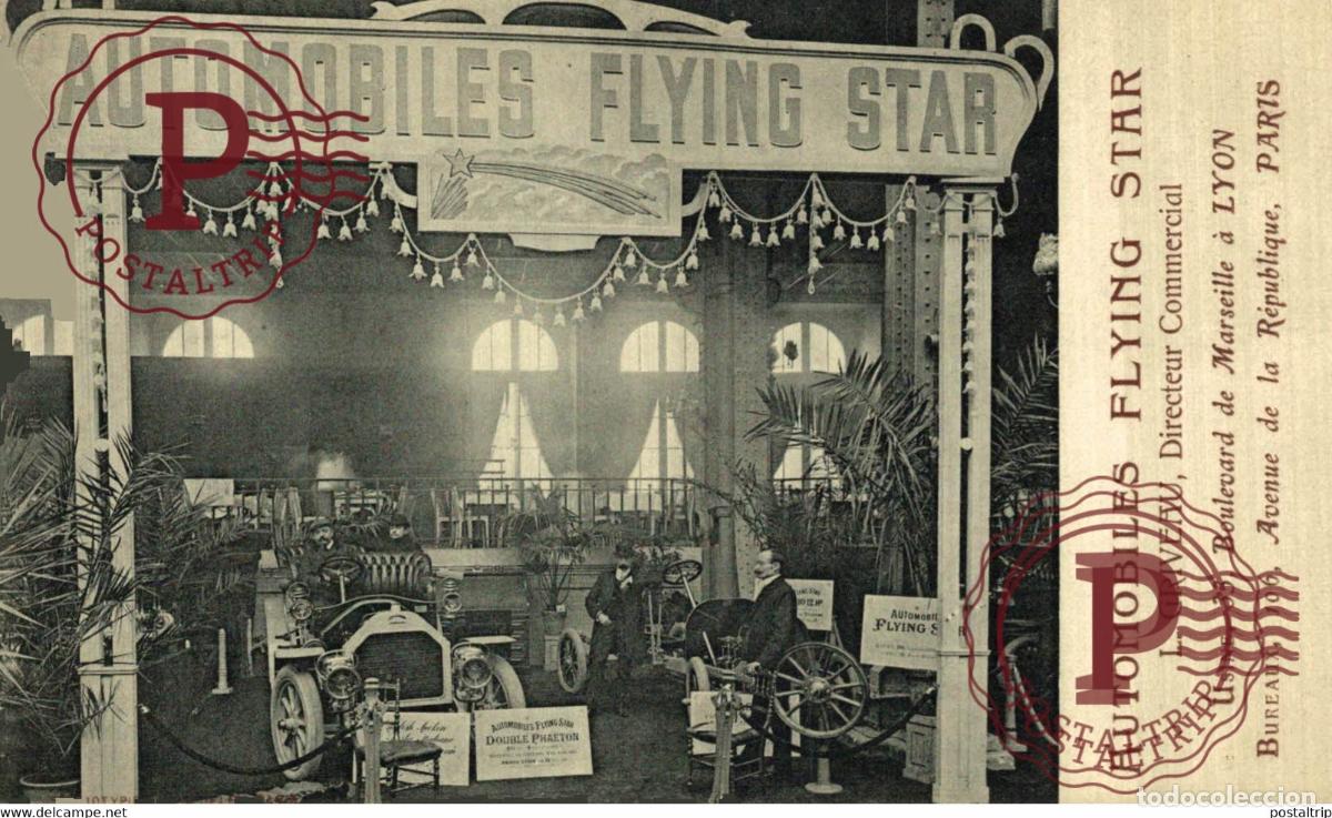 Postales: CLICHE UNIQUE !!! SALON DE LAUTOMOBILE AUTOMOBILES FLYING STAR USINES A LYON ET A PARIS L GRIVEAU