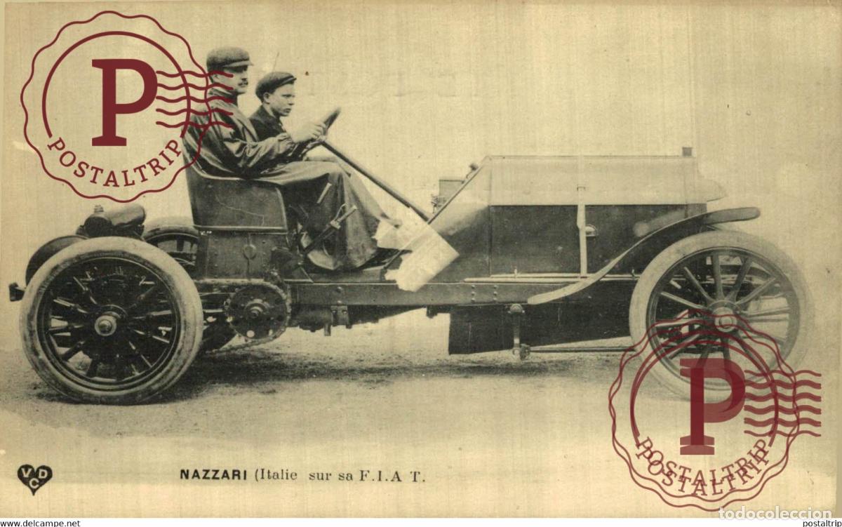 Postales: NAZZARI Italie sur sa F.I.A.T FIAT Automobile VOITURE AUTOMOBILES