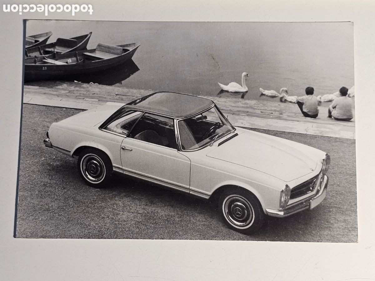 Postales: Postal grande de Mercedes Benz 230 SL Pagoda 1963 coche