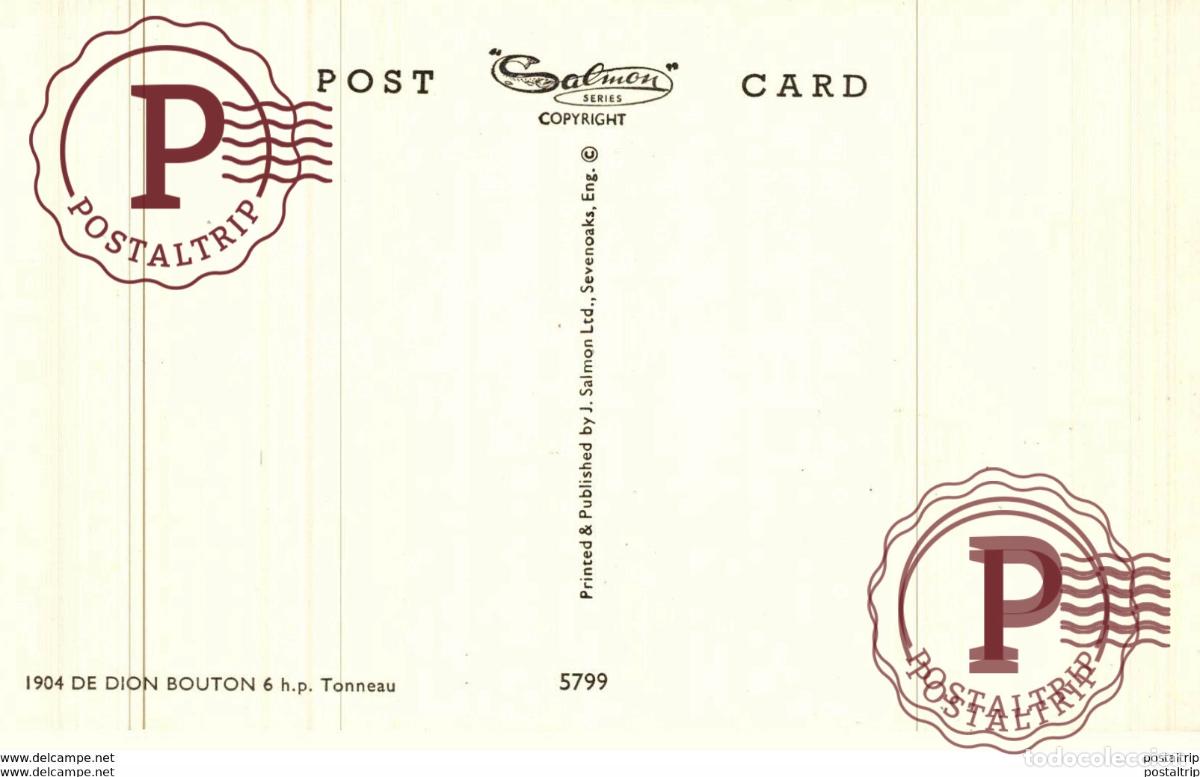 Postales: 1904 DE DION BOUTON TONNEAU - Foto 2