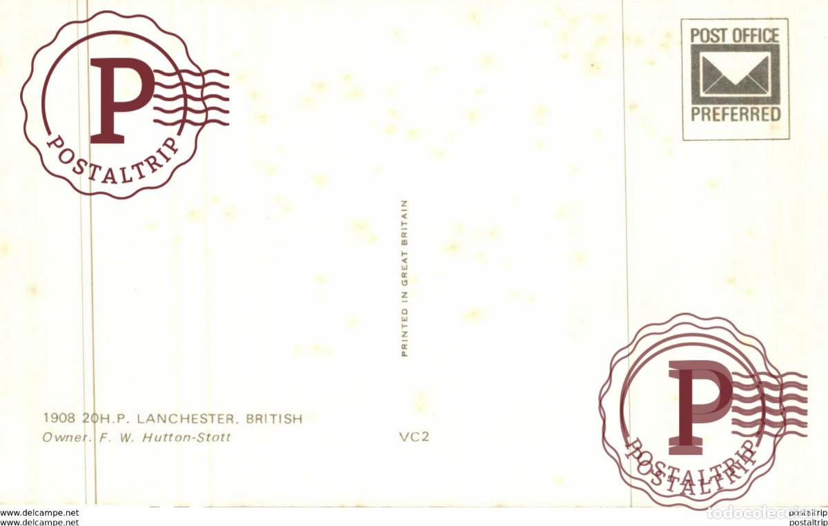 Postales: 1908 LANCHESTER BRITISH - Foto 2
