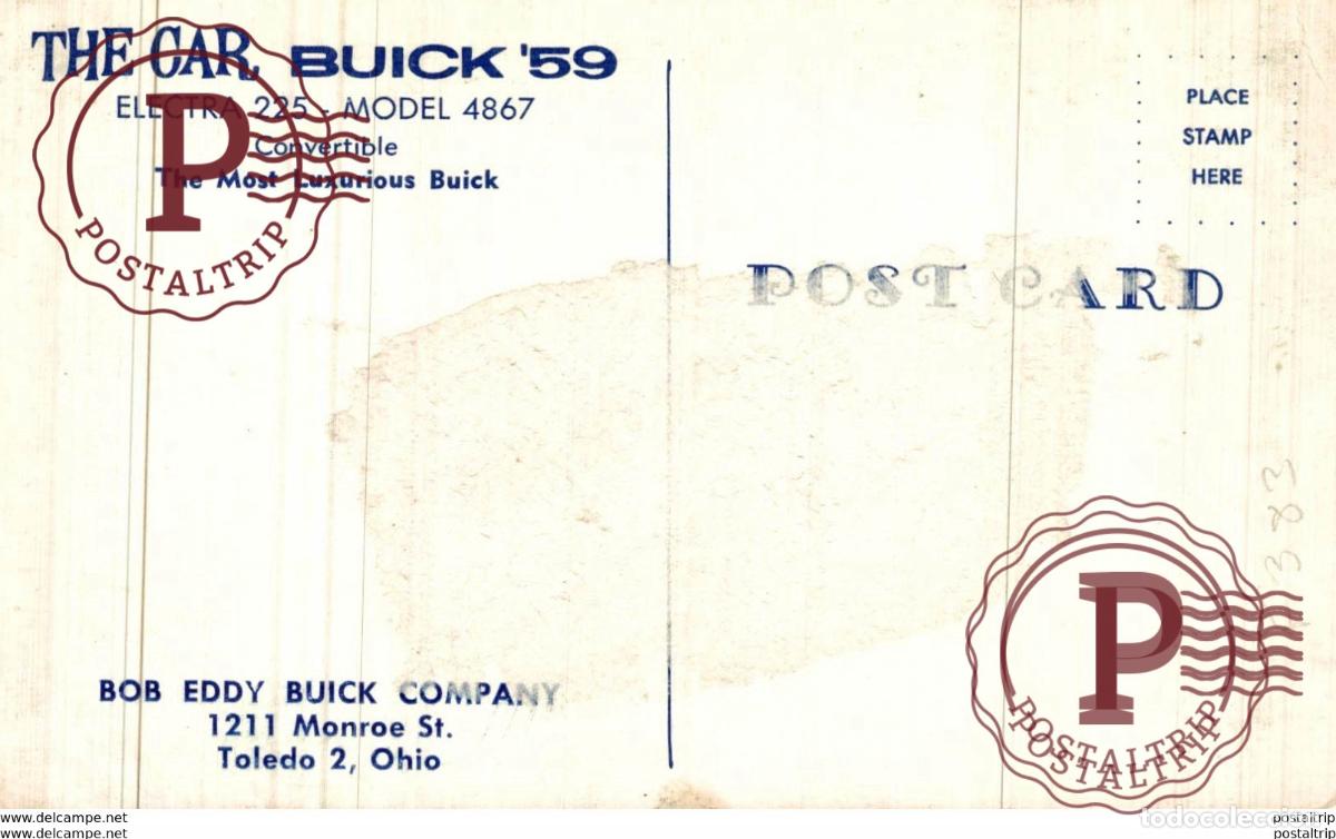 Postales: BUICK 59 ELECTRA 225 MODEL 4867 - Foto 2
