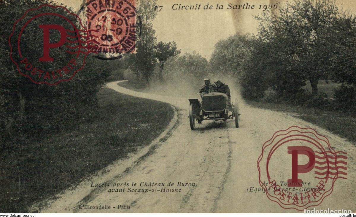 Cartes Postales: Circuit de la Sarthe - Lacets apr&egrave;s le Ch&acirc;teau de Buron avant Sceaux s Huisne