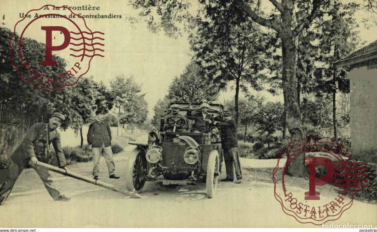 Cartes Postales: a la frontiere une arrestation de contrebandiers [90] Territoire de Belfort DOUANE ADUANA